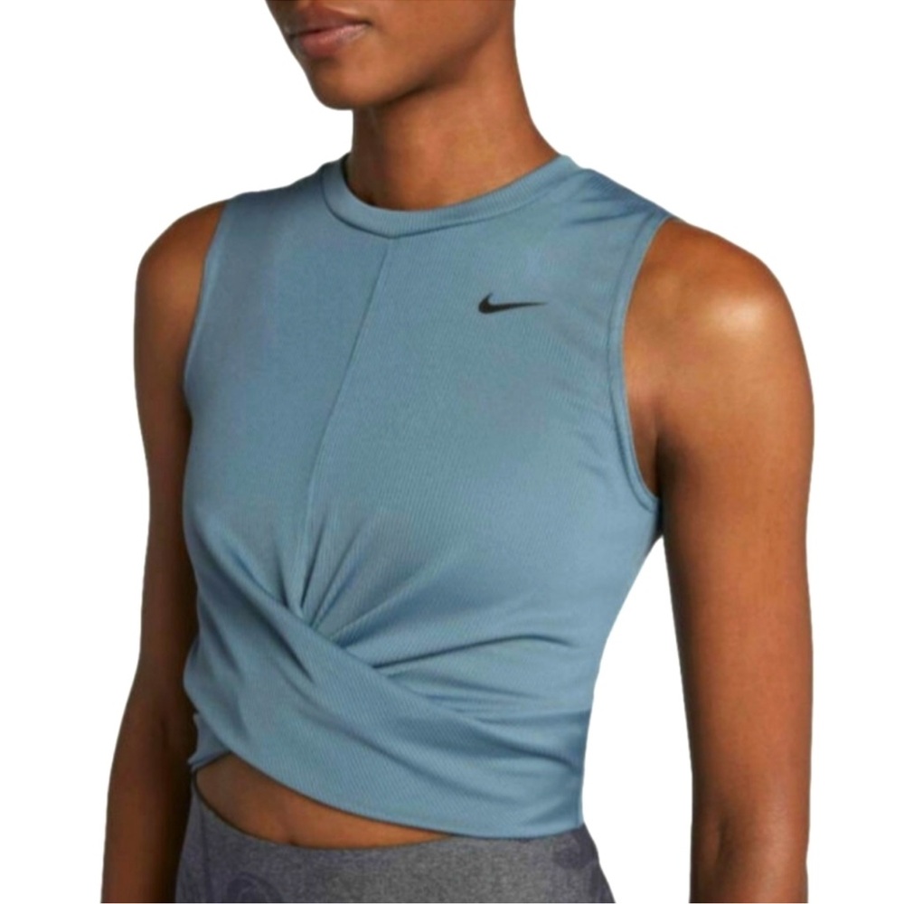Nike Women's Dri-Fit Crop Twist Front Tank Top